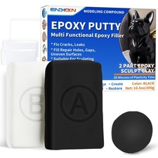 Epoxy Putty, Endhokn 10.5oz/300g Black Putty Stick Fix Leaks, Cracks and Fill...