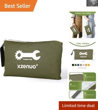 Multifunctional 12.5" Tool Organizer Pouch - Stylish Cotton Canvas Zipper Bag