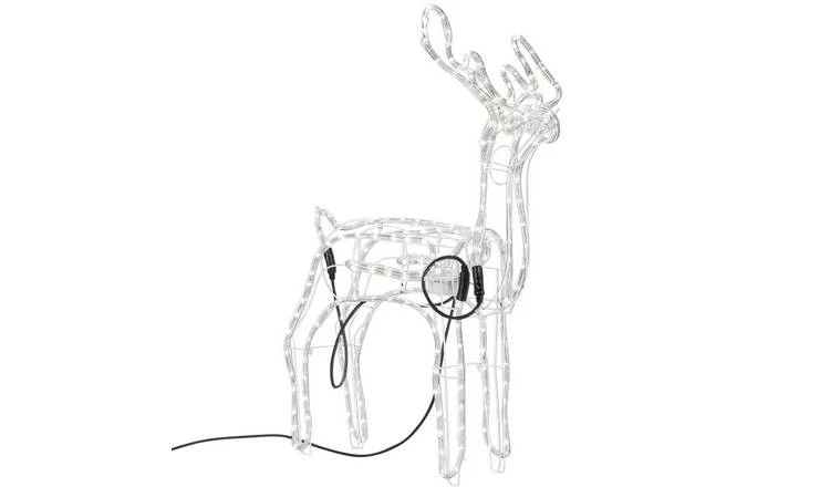 Collection Bright White LED Animated Reindeer Christmas Decoration - Image 3 of 3