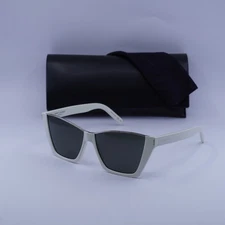 New Saint Laurent SL369 KATE 003 Ivory/Grey 58-13-140 Sunglasses