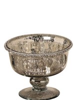 Dekoschale Dion Glas Silber H.12 Ø15 Cm StüCkpreis