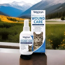 plus Cat Wound Care Spray | Feline Healing Aid and Skin Repair for Wounds, Sores