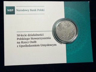 2013 Poland 10 Zlotych 50 years helping Intellectual Disability Coin .925 Silver