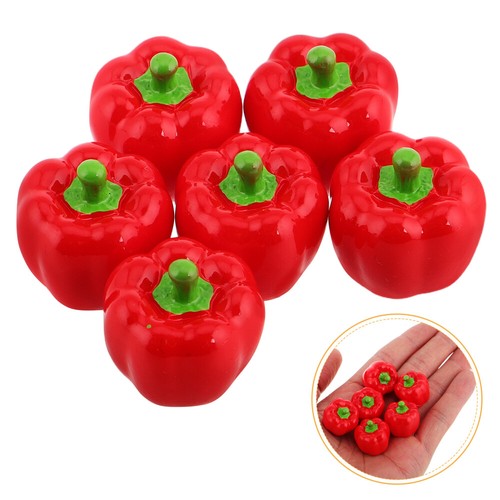 6 Pcs Simulated Chili Ornament Pepper Decorations Artificial Food for Display