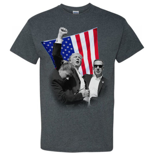 President Donald Trump Rally Shooting Shirt USA Trump 2024 MAGA Fist Pump Fight - Picture 12 of 15