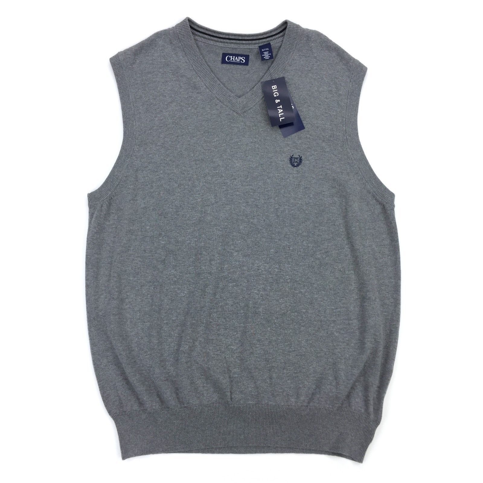 V-Neck Sweater Vest XLT Gray for sale 