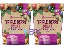 2 Packs Member's Mark Triple Berry Nut Trail Mix 40 oz Each Pack 