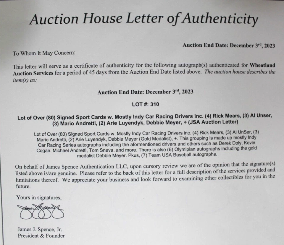 Al Unser (d.2021) Race Car Driver Autograph Signed 1985 A&S Racing Card #35 JSA - Image 3 of 4