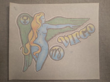 Vintage 70's iron on transfer VIRGO zodiac sign