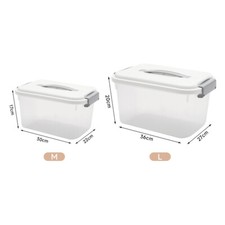 Large Clear Plastic Storage Box Stackable Boxes With Lids Food Container Bins UK