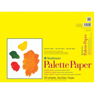 Strathmore 300 Series 12x16 Paper Palette Pack of 40 Disposable Art Paper