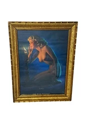 BROWN & BIGELOW 1942’s PIN-UP PRINT ZOE MOZERT NUDE IN SWEET DREAMS FABULOUS