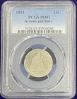 1853 Seated Liberty Quarter 25c Lowball PCGS PO1 POOR 1 #55009