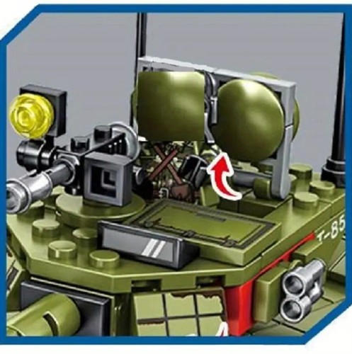 Juego de 324 piezas tanque de batalla militar con 2 minifiguras bloques de construcción - Imagen 9 de 9