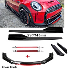 Front Bumper Lip Spoiler Splitter Rear Lip Side Skirt For Mini Cooper Countryman