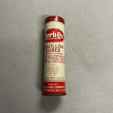 Vintage Herb-Ox Boullion Cubes Tin Mamaroneck NY