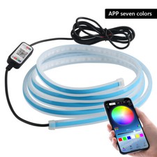 180cm150cm Flexible Car Led Drl Hood Light Strip Daytime Running Light Rgb App
