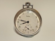 VINTAGE RARE ELEGANT FRANCE OPEN FACE POCKET MECHANICAL WATCH "PERFEX" 15 J.