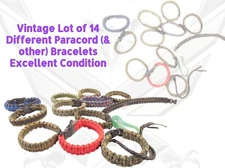 Lot of 14 Different Paracord & Other Bracelets Excellent Condition C8