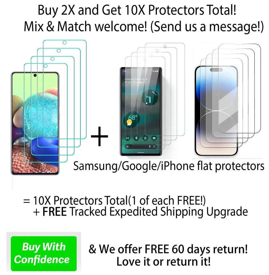 4X Protector de pantalla de vidrio templado premium amigable con la funda para Samsung Galaxy S21+ Foto 2 de 4