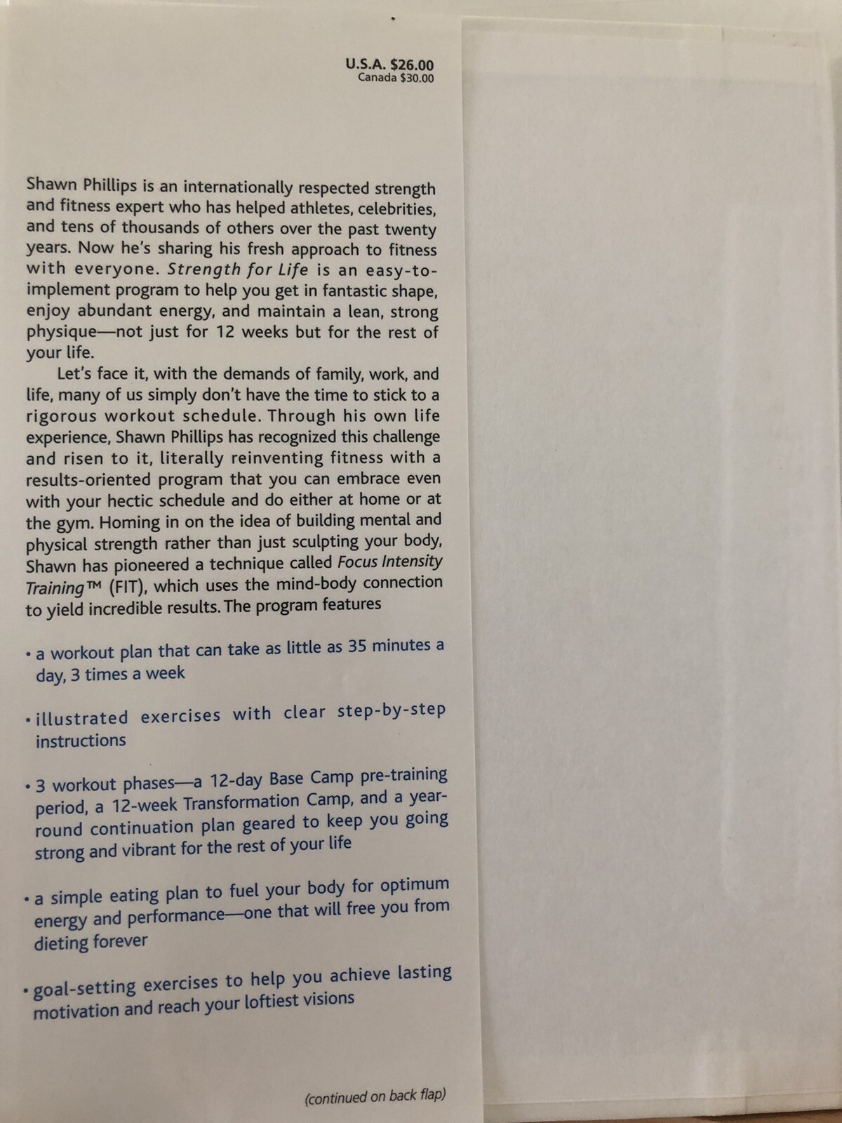 Strength for Life The Fitness Plan for the Rest o... by Shawn Phillips Hardback 9780345498465