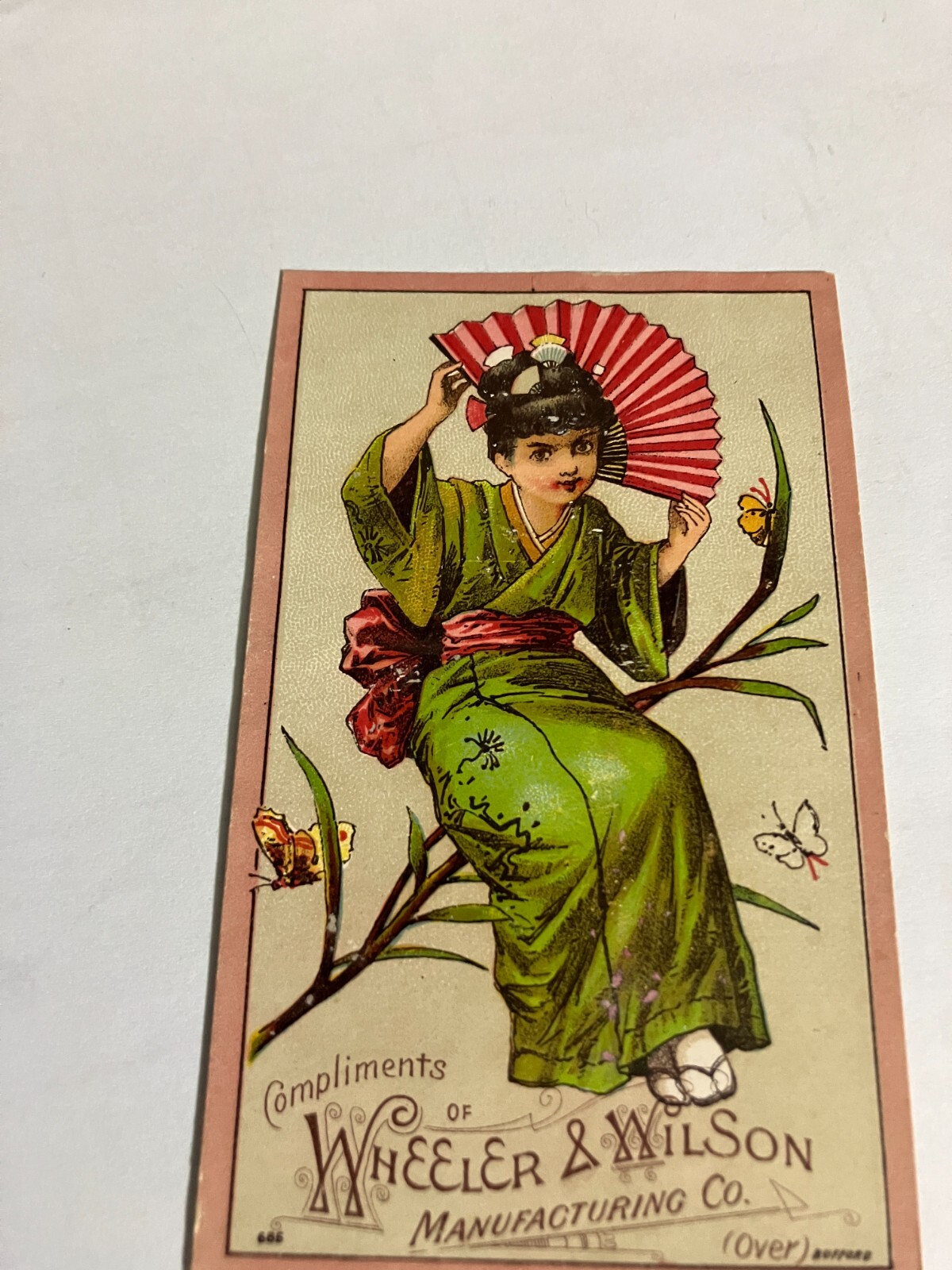 Vintage Wheeler & Wilson Mfg. Co. Trade Card - Sewing Needles  - Rochester NY