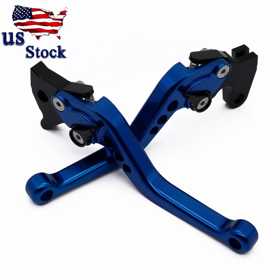 CNC Brake Clutch Levers For Honda CBR900RR 1993 1994 1995-1999 Blue Shorty Hand - Image 4 of 4