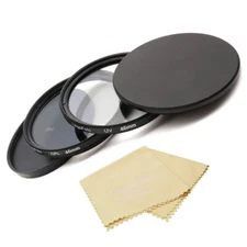 46mm UV Filter+CPL Filter+Metal Lens Cap Set with Lens Cloth