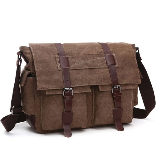 Business Messenger Bag Schultertasche Vintage Canvas Crossbody Pack Reise Herrentasche - Bild 2 von 18