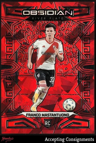 2023-24 Obsidian Electric Etch Red Crystals Franco Mastantuono RC ROOKIE 07/30