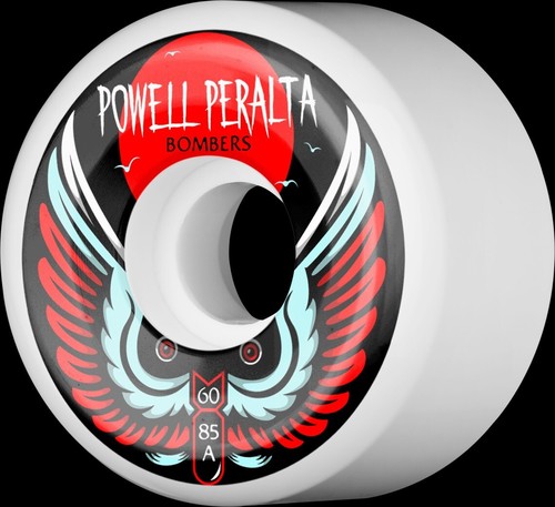 POWELL PERALTA - Bombers III - 60mm 85a - Skateboard Wheels - White - Picture 2 of 2
