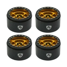 Powerhobby Aluminum 2.2" Beadlock Wheels Gold (4) 1/10 Rock Crawler