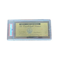 1981 President Ronald Reagan Inauguration Inaugural Gala Full Golden Ticket PSA