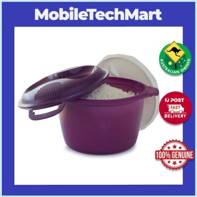 Tupperware Microwave Rice Cooker Genie◉Purple◉Large 3L or 12 Cup