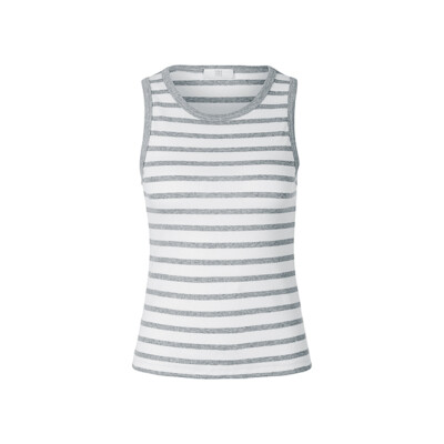 Riani Top mit Rib Stripes, weiß-grau Gr. 38, 40 VP 129,99 