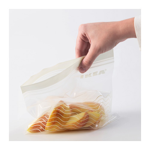 100 IKEA ISTAD Medium Plastic Food Storage Resealable Reusable Zip