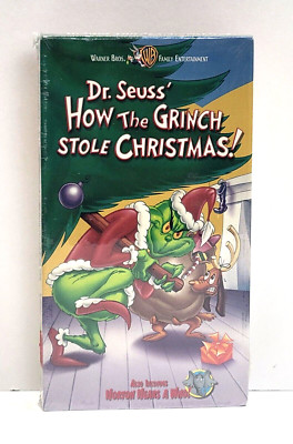 Dr. Seuss How the Grinch Stole Christmas 1999 VHS Sealed + Horton Hears A Who!