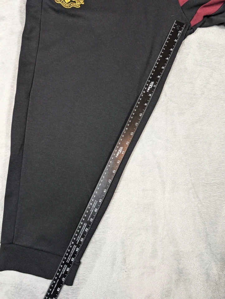 Мужские Polo Ralph Lauren двойной трикотаж флисовый герб бегун размер 2xb черный красный - Изображение 2 из 4