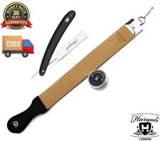 Barber Strop Paste, Cow Leather Strop Strap & Straight Cut
