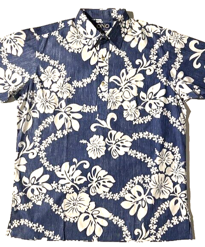 New The ONO Shirt Mens Navy & White Floral Print Hawaiian Aloha Shirt Sz L Reyn - Picture 8 of 9