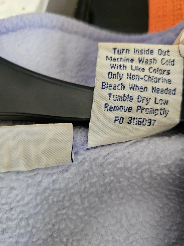 Vintage Purple Blair Kittens & Puppies Fleece Jacket Women's size Large Full Zip - Image 4 of 4