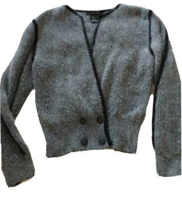 I B Diffusion Vintage Women's sweater Cardigan Grey Medium Read