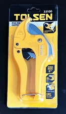 TOLSEN RATCHETING PVC PIPE CUTTER CUTS UP TO 1-5/8" O.D. PEX ABS CPVC #33100