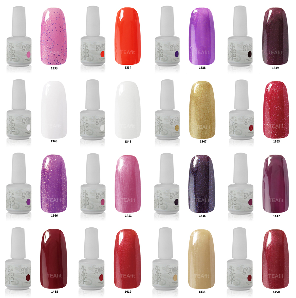 Led Uv Lamp 7 Bottles Uv Gelish Soak Off Gel Nail Polish Full Kits Set