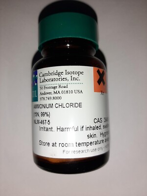 Ammonium chloride (15N, 99%), isotope nitrogen-15, 5g, Cambridge Isotope Lab