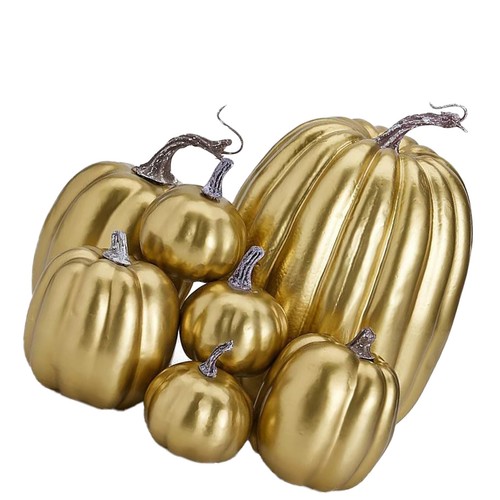 7pcs Christmas Simulated Pumpkin Glossy Paint Creative Reusable Foam Pumpkin - Picture 11 of 12