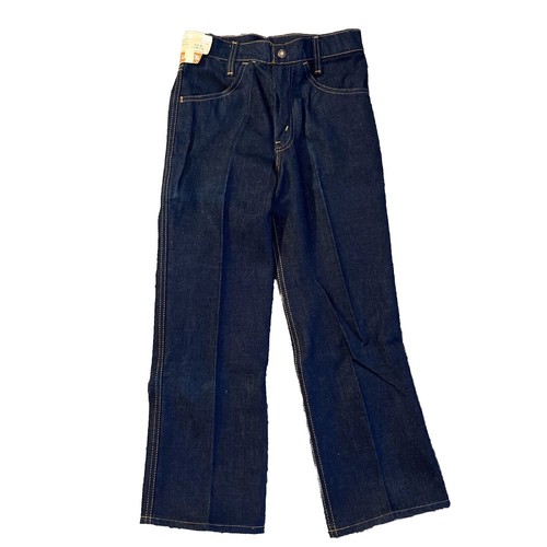 Vintage Levis 927 Boys 27x23 Denim Blue Jeans NOS Deadstock Raw 70s