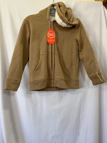 Wonder Nation Boys Kid Tough Zip Hoodie with Faux Shearling Lining Size XS,S New - Picture 5 of 5