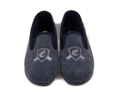 Pantofole Uomo In Cotone Memory Foam - Antiscivolo E Comode - Nero - Taglia 40/41 EU - Facili Da Infilare