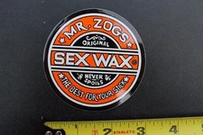 Mr Zog's Sex Wax Surfboard 80's Orange Original Rare V35 Vintage Surfing STICKER